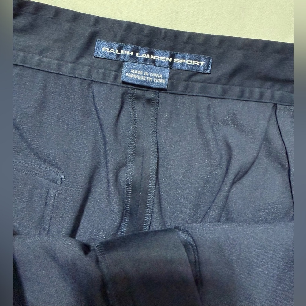 RALPH LAUREN SPORT Navy lace front wide leg Chinos size 10 - Picture 7 of 10